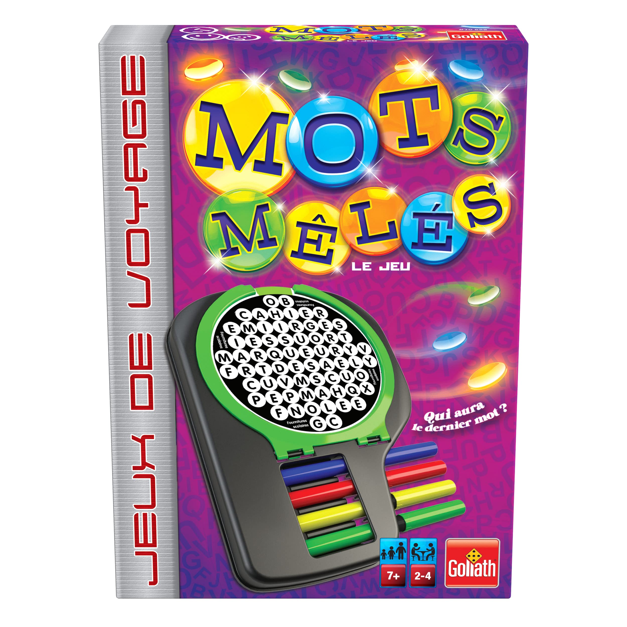 Goliath - Mots Mêlés - Edition Voyage - Trouver les Mots Cachés le plus Rapidement - Jeux de Société Pour Enfants dès 7 ans - Version Voyage Facile à Emmener Partout - De 2 à 4 joueurs - 20 min