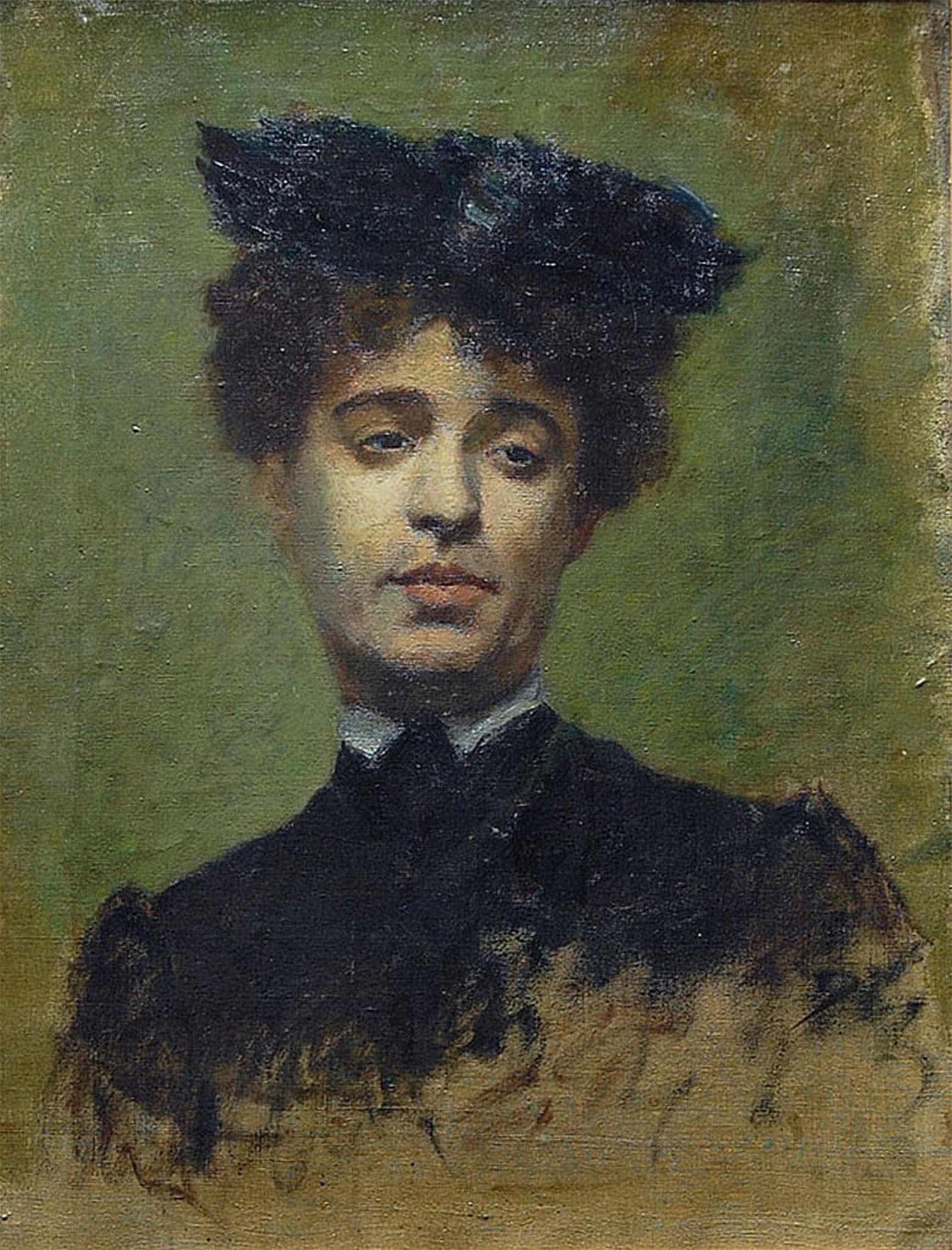 ARTXLXXBN Famous Art Print Poster Vintage Wall Art Portrait of Marie Lemasson by Emile Bernard Canvas Art Poster for Home Decor 60x90cm