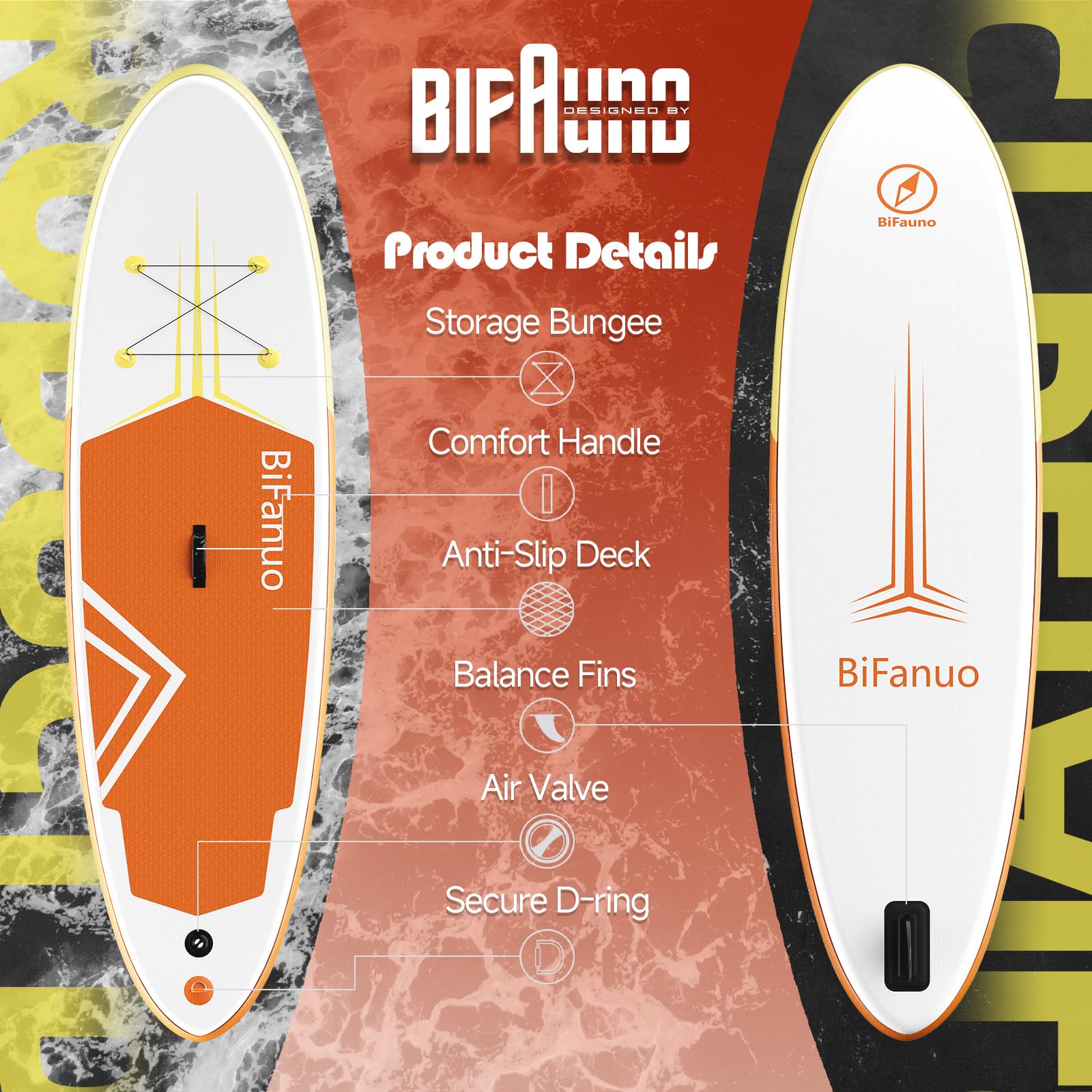 Amazon | Bifanuo インフレータブル スタンドアップパドルボード SUP