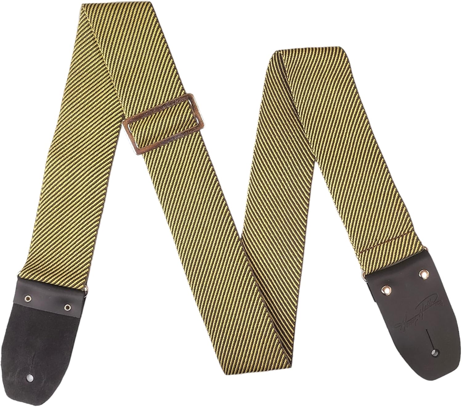 Henry Heller Tweed Guitar Strap Leather Tabs Vintage Look HCOTRV-06 Made in the USA