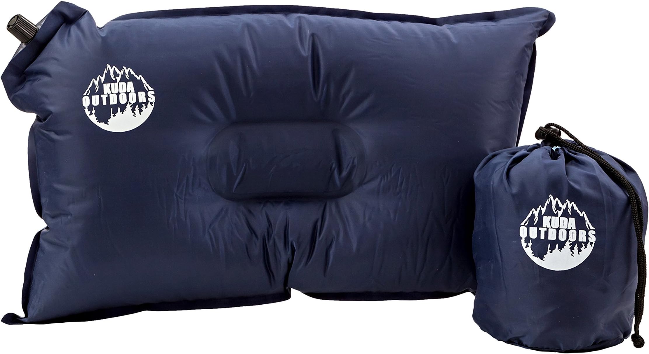 Kuda Outdoors Self Inflating Travel Pillow for Outdoors, Blue