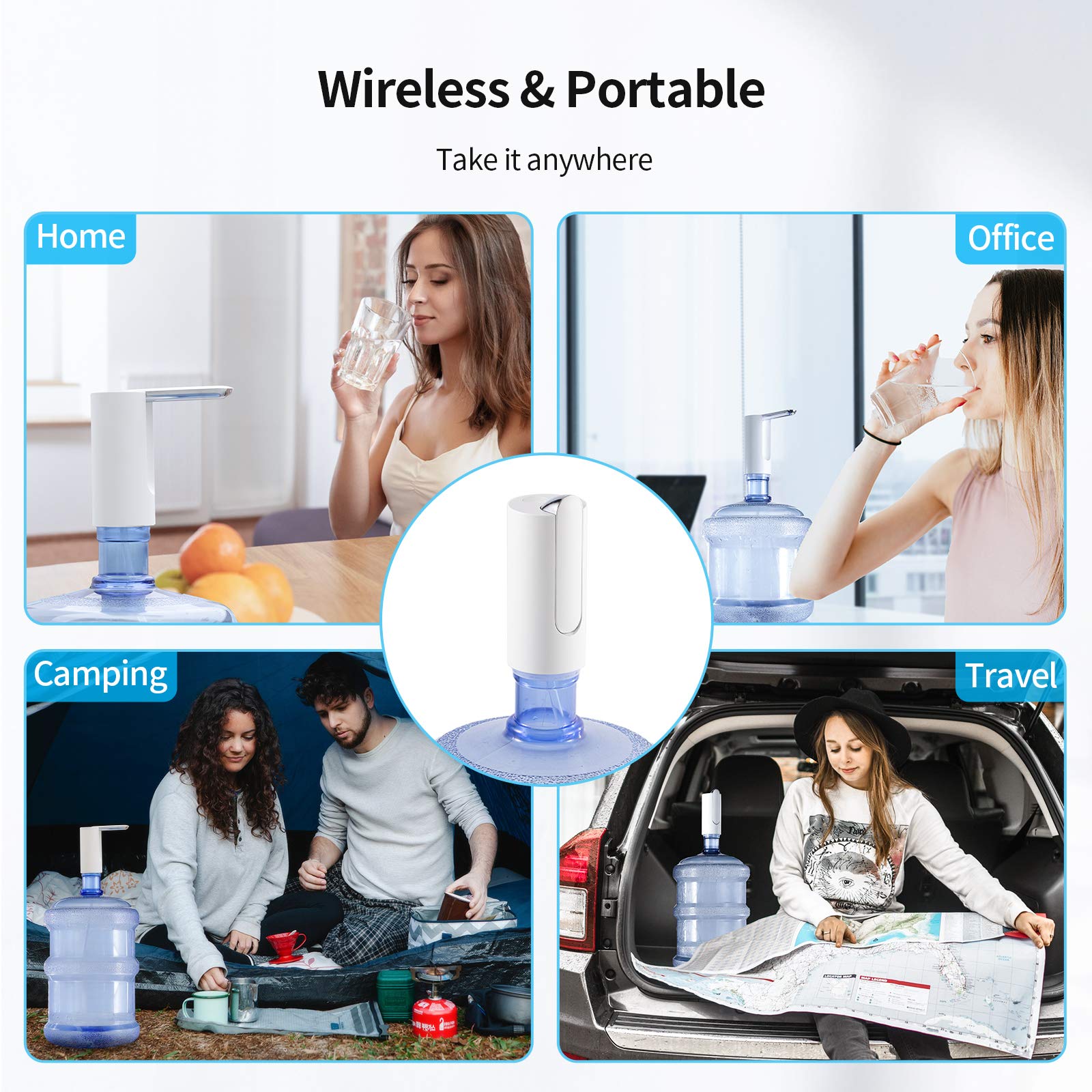 SmartDevil 5 Gallon Water Dispenser, Foldable Water Pump, Automatic