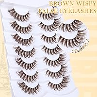 Vista 24 de Pestañas postizas de aspecto natural, pestañas postizas completas de visón sintético, pestañas postizas de 0.631 pulgadas, pestañas postizas finas