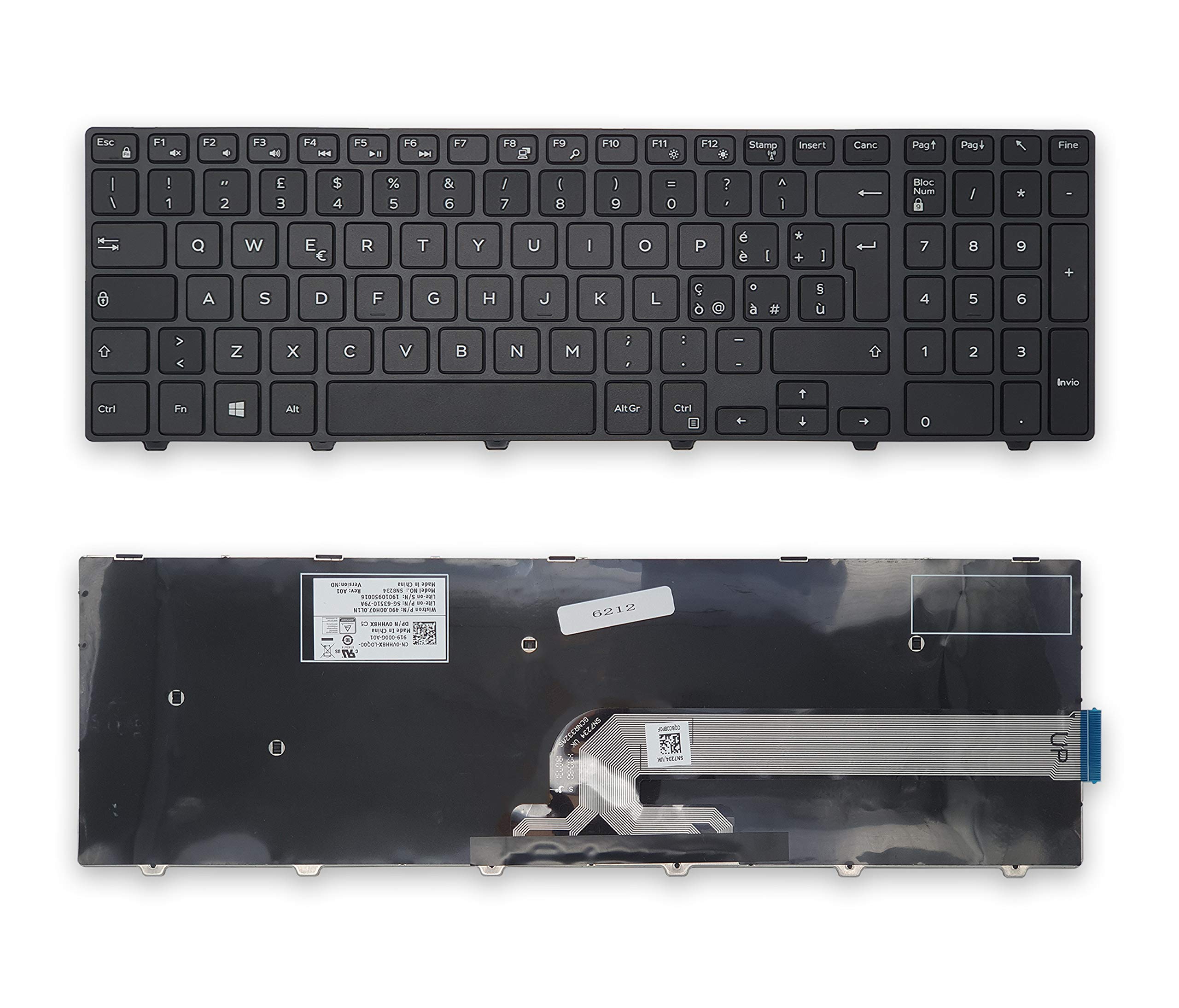Tastiera Italiana per Dell Vostro 15 3000 Latitude 15 3550 3560 3570