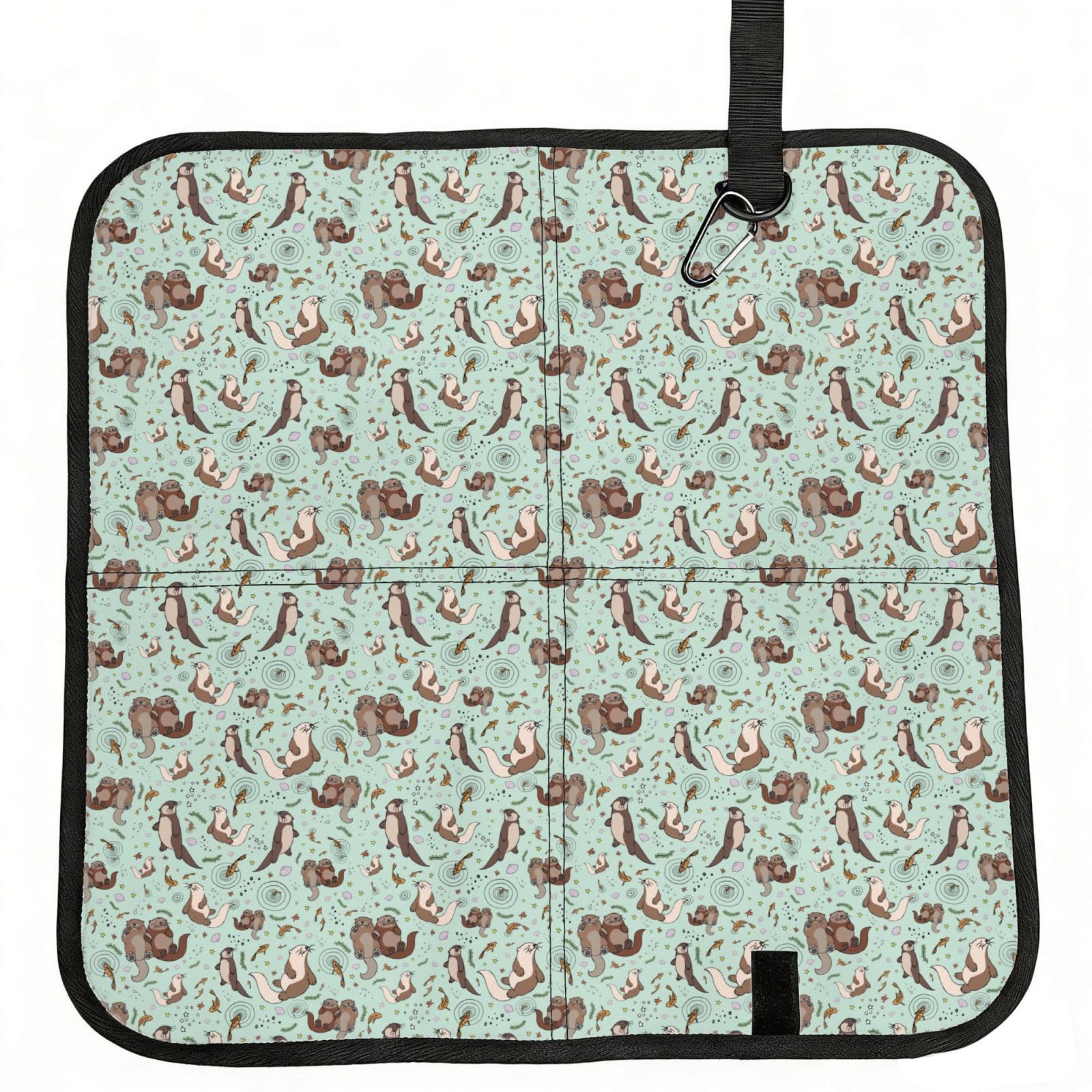 ERCgad Otters Print Foldable Seat Cushion Portable Chair Pad Lightweight Travel Outdoor Office Home