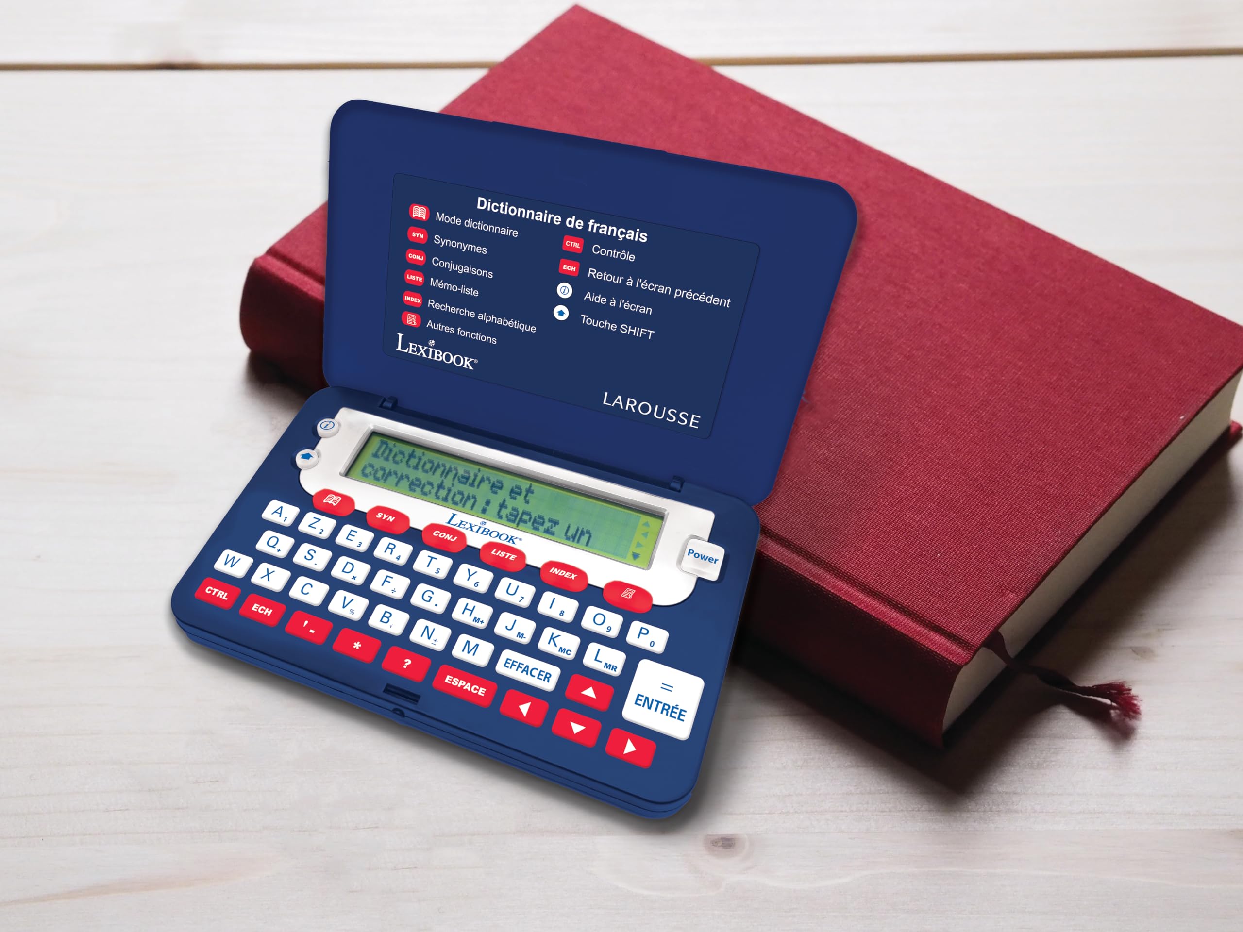 Lexibook - LAROUSSE Dizionario elettronico Tascabile Francese, definizioni, sinonimi, coniugazione, correttore Ortografico, D860FR, Blu