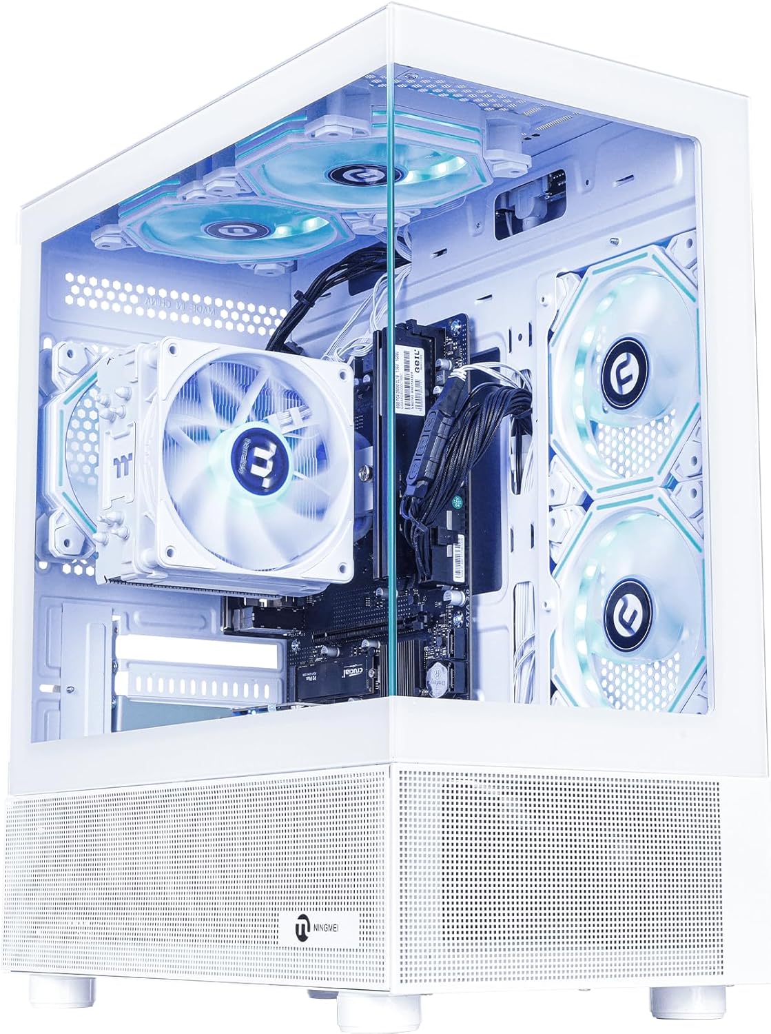 NINGMEI Soul Gaming PC Desktop,AMD Ryzen 5 5600GT 6 core 3.6GHz(up to 4.6GHz),AMD Radeon Vega 7 Graphics,16GB DDR4 RAM 3200MHz,1TB NVME SSD,550W PSU, Windows 11 Home 64-bit,White NINGMEI Soul Gaming PC Desktop,AMD Ryzen 5 5600GT 6 core 3.6GHz(up to 4.6GHz),AMD Radeon Vega 7 Graphics,16GB DDR4 RAM 3200MHz,1TB NVME SSD,550W PSU, Windows 11 Home 64-bit,White
