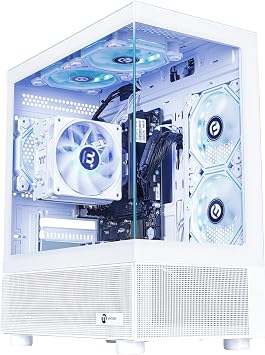 NINGMEI Soul Gaming PC Desktop Computer, AMD Ryzen 7 5700G up to 4.6GHz, 16GB DDR4 RAM, 1TB NVMe SSD, 6 RGB Fans, Windows 11 Home - Prebuilt Gaming Desktop for Esports, Streaming, Work & Home Office