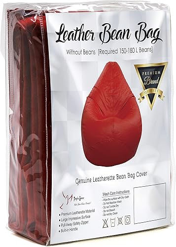 Miniatura 7 de Ample Decor Funda para puf (relleno no incluido), almacenamiento de juguetes de felpa de piel sintética suave, construcción duradera, cremallera