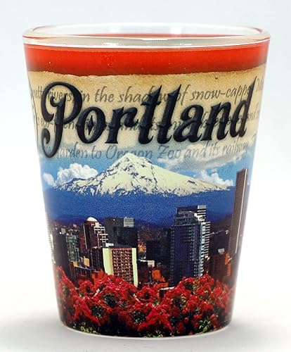 Portland Oregon - Vaso de chupito con diseño de sello