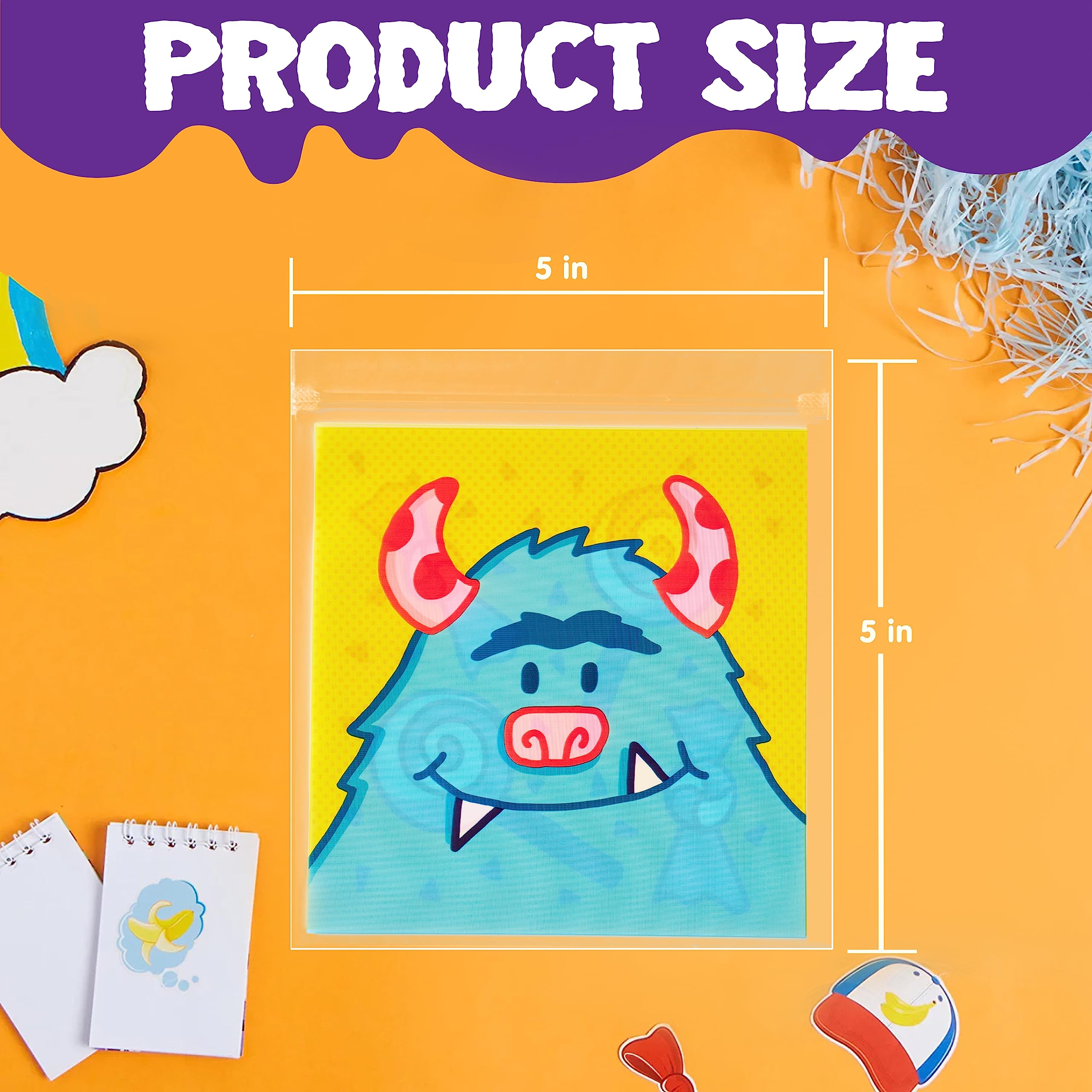 JOYIN 150 Stück Halloween-Zellophantüten, kleine Süßigkeitentüten, Halloween-Geschenktüten für Süßigkeiten oder Süßigkeiten, kleine Druckverschlussbeutel für Halloween-Partyzubehör