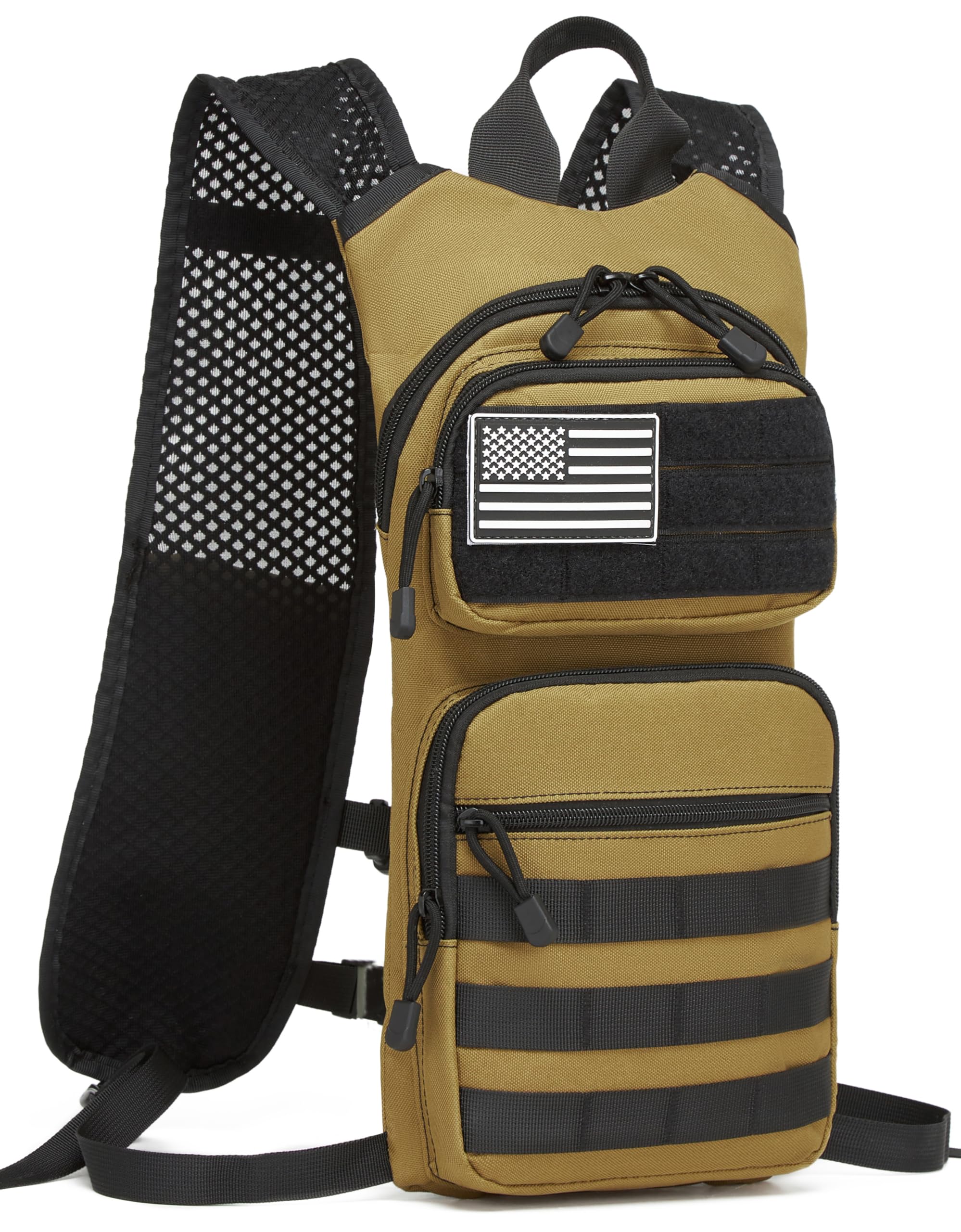 Military 3L Hydration Pack Reservoir Water Bladder Daypack Camel Backpack Hydration Pack with Water Bladder,Lightweight,BPA Free,for Running Cycling Hiking
