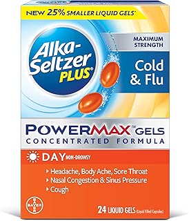 Alka-seltzer Plus Maximum Strength Cold & Flu Power Max Gels Day, 24 Count - coolthings.us