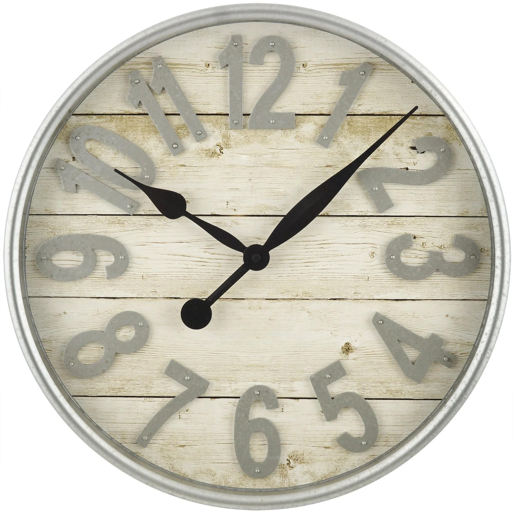 20 Inch Wall Clock 20 Inch White Farmhouse Wall Clock With Arabic ...