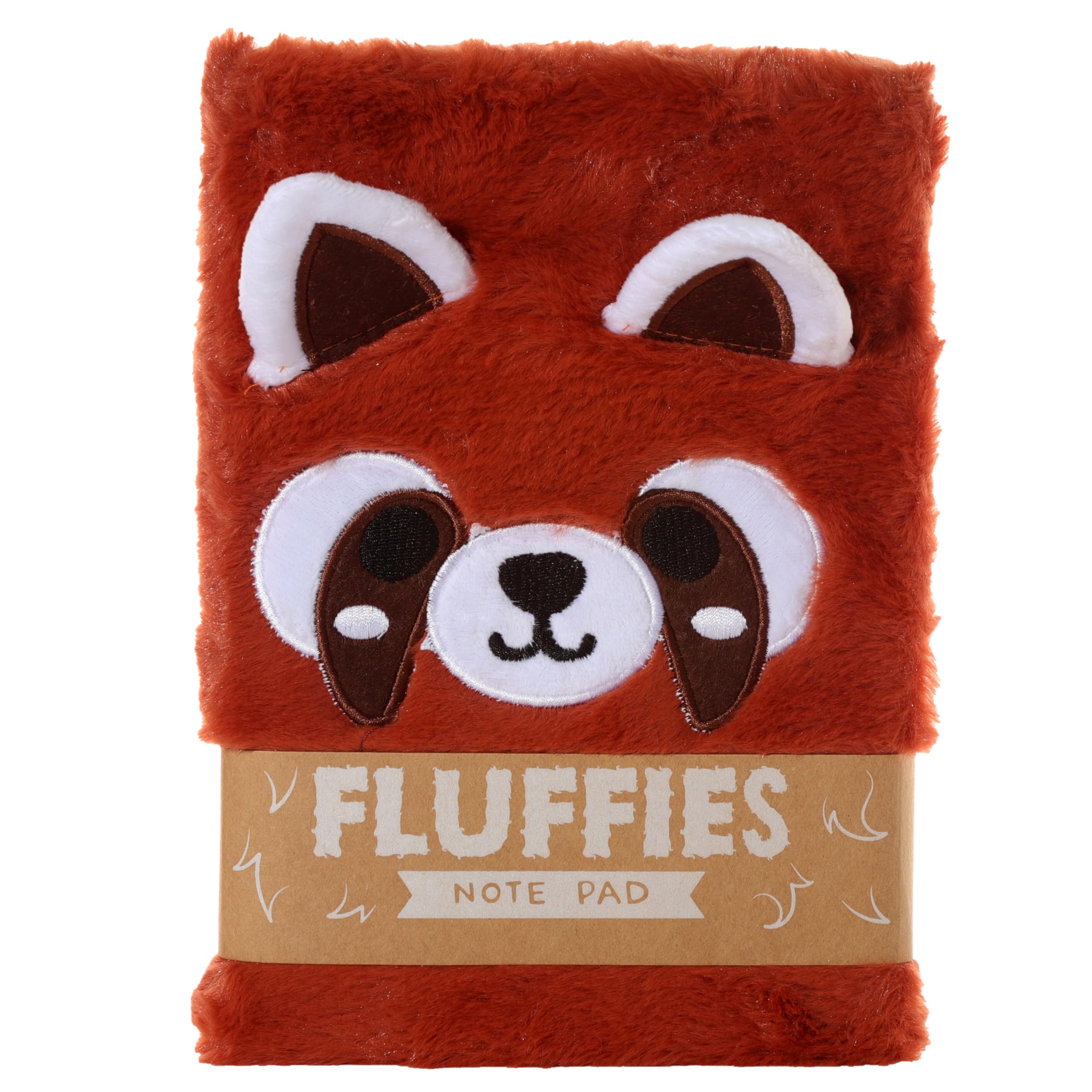 Puckator Adoramals Red Panda Plush Fluffies A5 Notebook - School Teacher Student Homework Study Planner Notepad - Collage University Essentials Journals Planners Jotter Uni Gifts Stationery Supplies