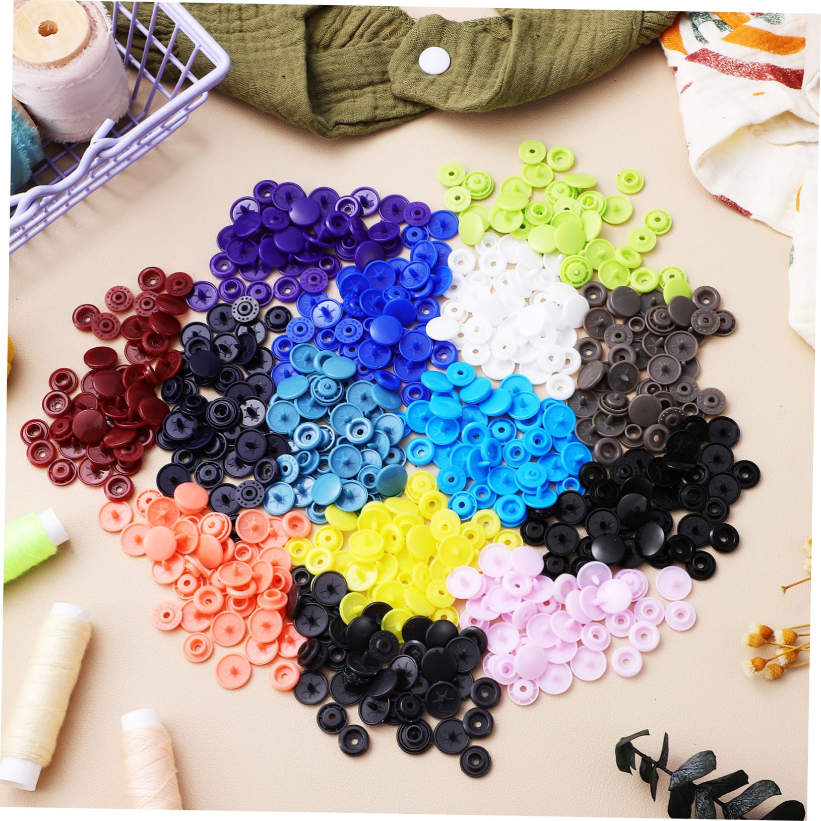 NUOBESTY 5 Juegos Botones De Plastico Broches Para Coser Sin Broches De Coser Botones a Presión Broches Para Ropa Botones Para Coser Broches De Costura Quebrar Broches De Ropa Cierre Resina