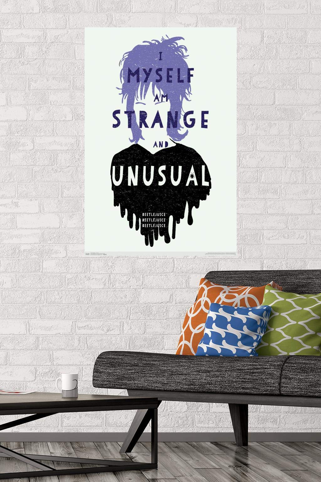 Amazon.com: Trends International Beetlejuice-Strange Wall Poster, 22.375 in  x 34 in, Poster & Mount Bundle : Everything Else