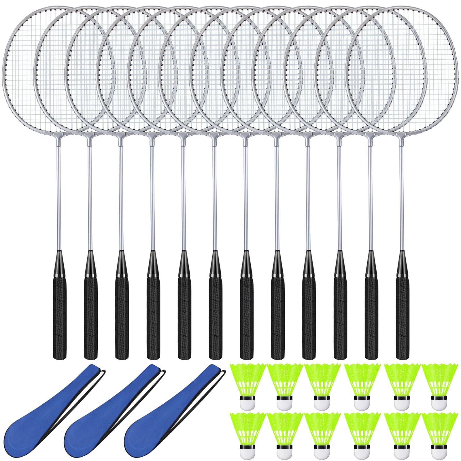 12 Pc Badminton Racket Set