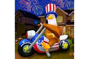 6 FT 4th of July Inflatable Eagle Decoration with LED Lights