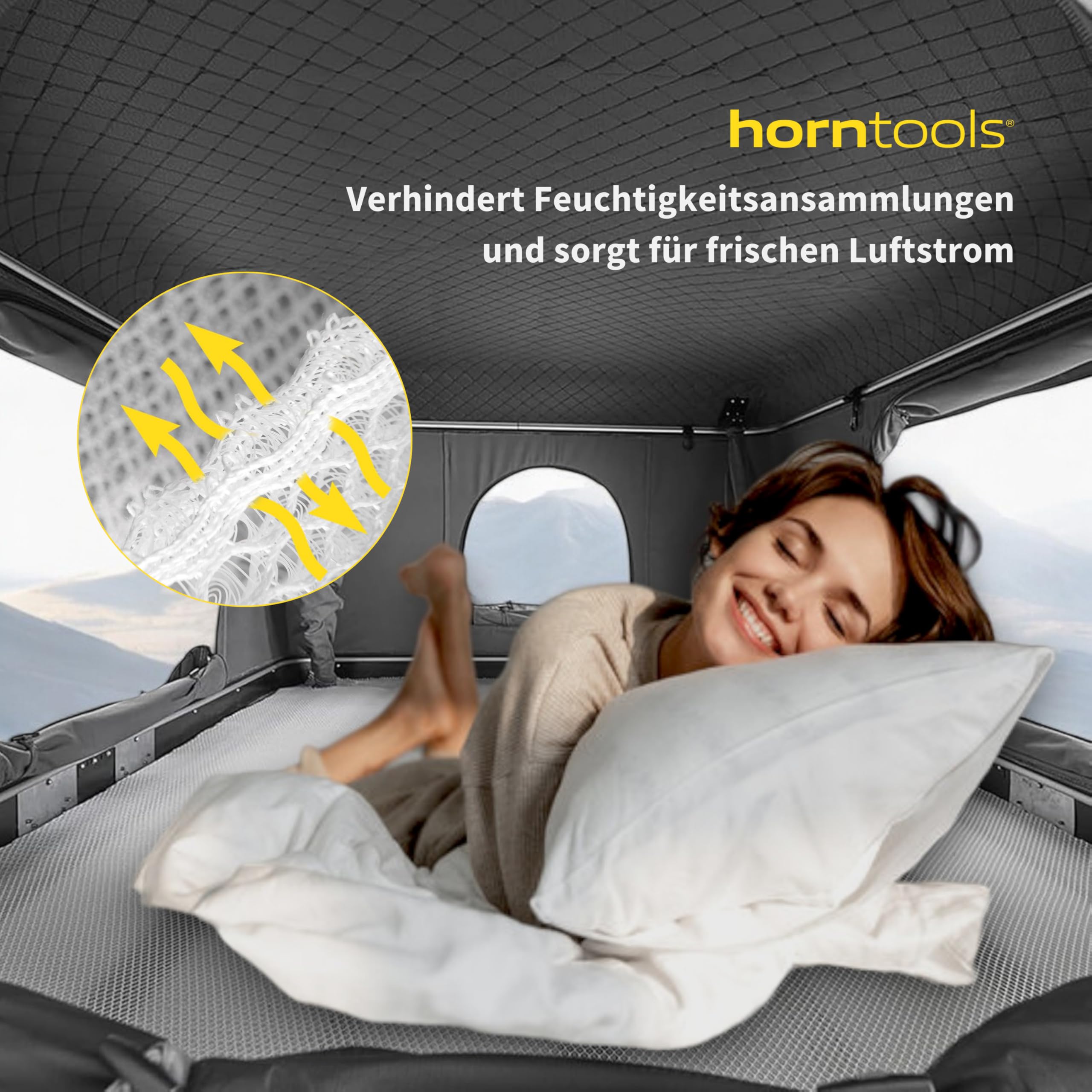 horntools Dachzelt 3D Matratzen Unterlage Anti Sweat 140cm Mesh Desert I &  Trapper Joe : Amazon.de: Fashion