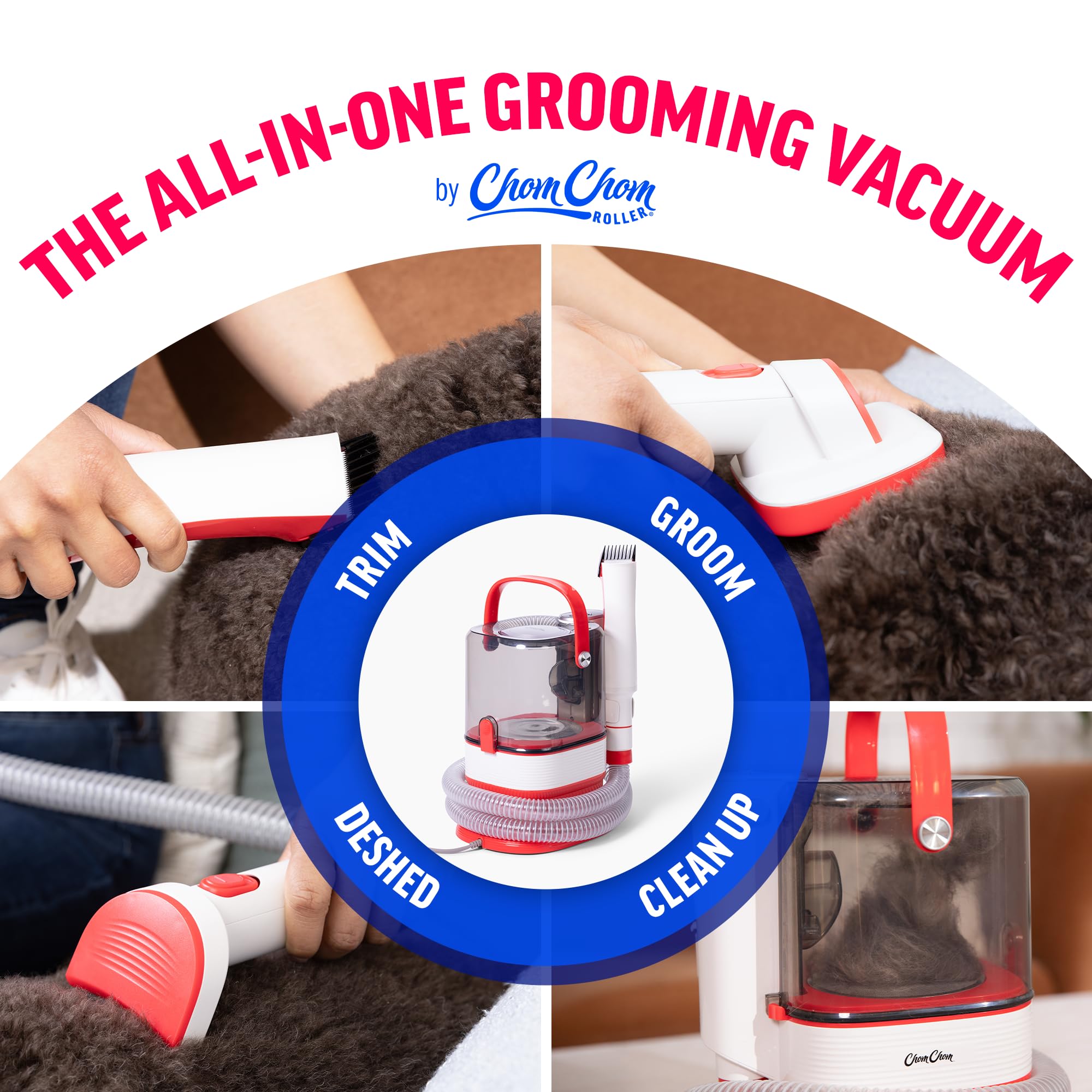 oneisall Dog Grooming Vacuum Kit with 6 Tools | Powerful 15000Pa Suction, Clippers, Trimmer & Nail Grinder ≤59dB, 2L Large Canister, Easy to Clean & Empty product image 24