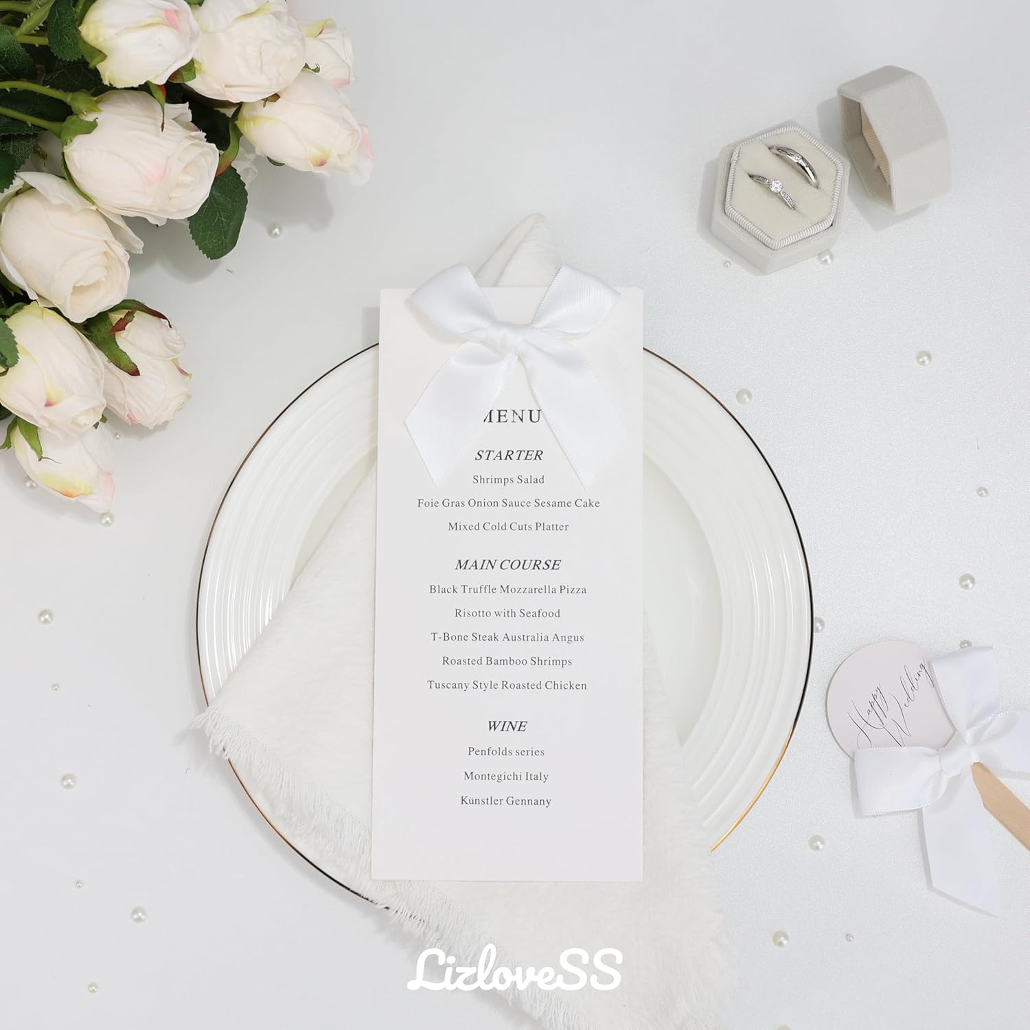 Pre-Tied Self Adhesive White Satin Ribbon Bows for Crafts 3" Small White Bow Decor for Coquette Birthday Party Decorations, Wedding, Gift Wrapping, Balloon, Baby Shower (50 Pack) - Image 5