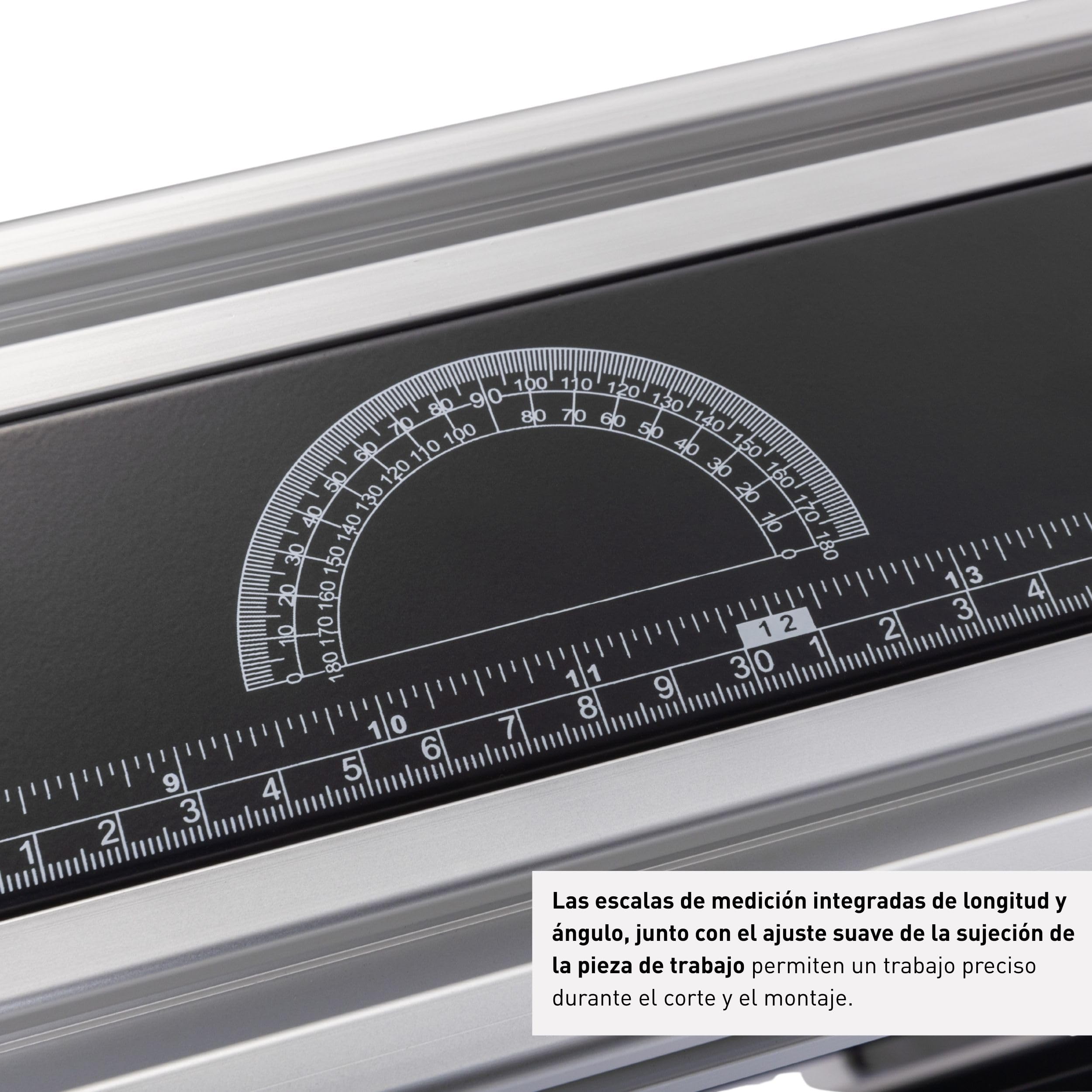 HÖGERT TECHNIK Mesa de Taller Plegable, Ajustable en Altura e inclinación de 600 x 570 x 770 – 1070 mm con Placa de Aluminio, mandíbulas, Ajuste de ángulo y Escala de Medidas