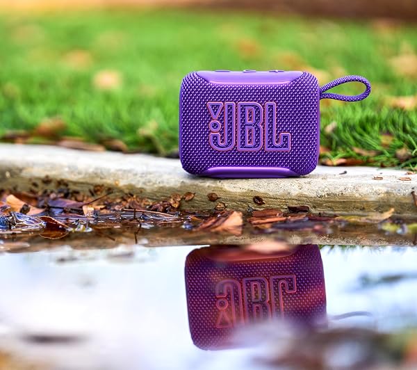 JBL GO 5 Enceinte Bluetooth Ultra‑Portable avec JBL Pro Sound Puissant et Basses percutantes, appairage AirTouch, Conception étanche, 10 Heures d’autonomie, Bleu - 4