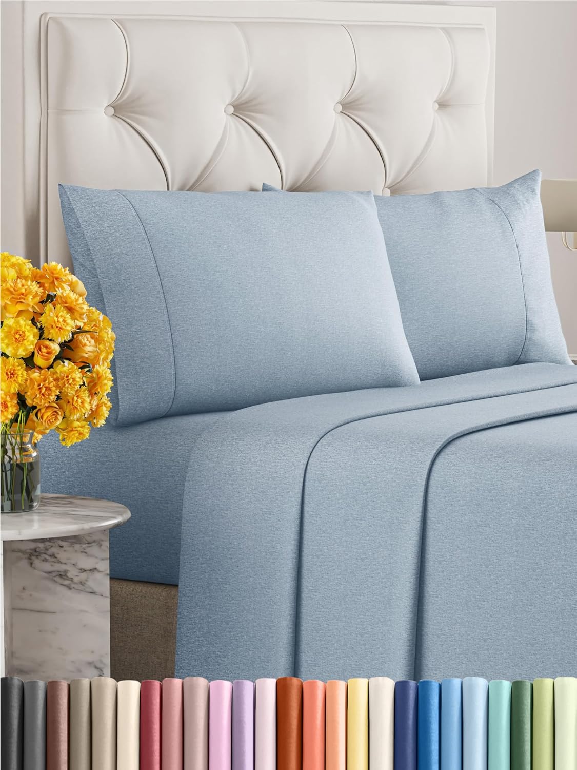 King Size 4 Piece Sheet Set Comfy Breathable & Cooling