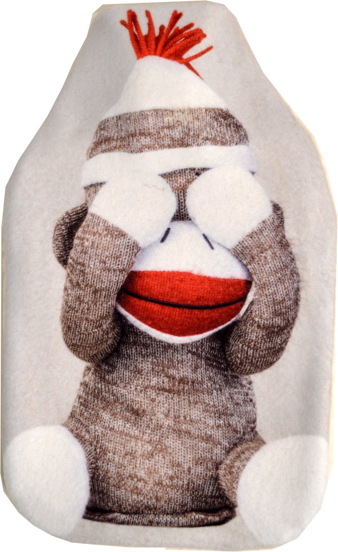 Vagabond Bags 2 Litre Rubber Hot Water Bottle with Cover, Red and White, Playful Style