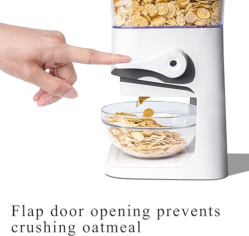 Miniatura 3 de Dispensador de cereales para encimera, recipientes de cereales de 5 litros para despensa, dispensador grande de cereales para alimentos secos, no es