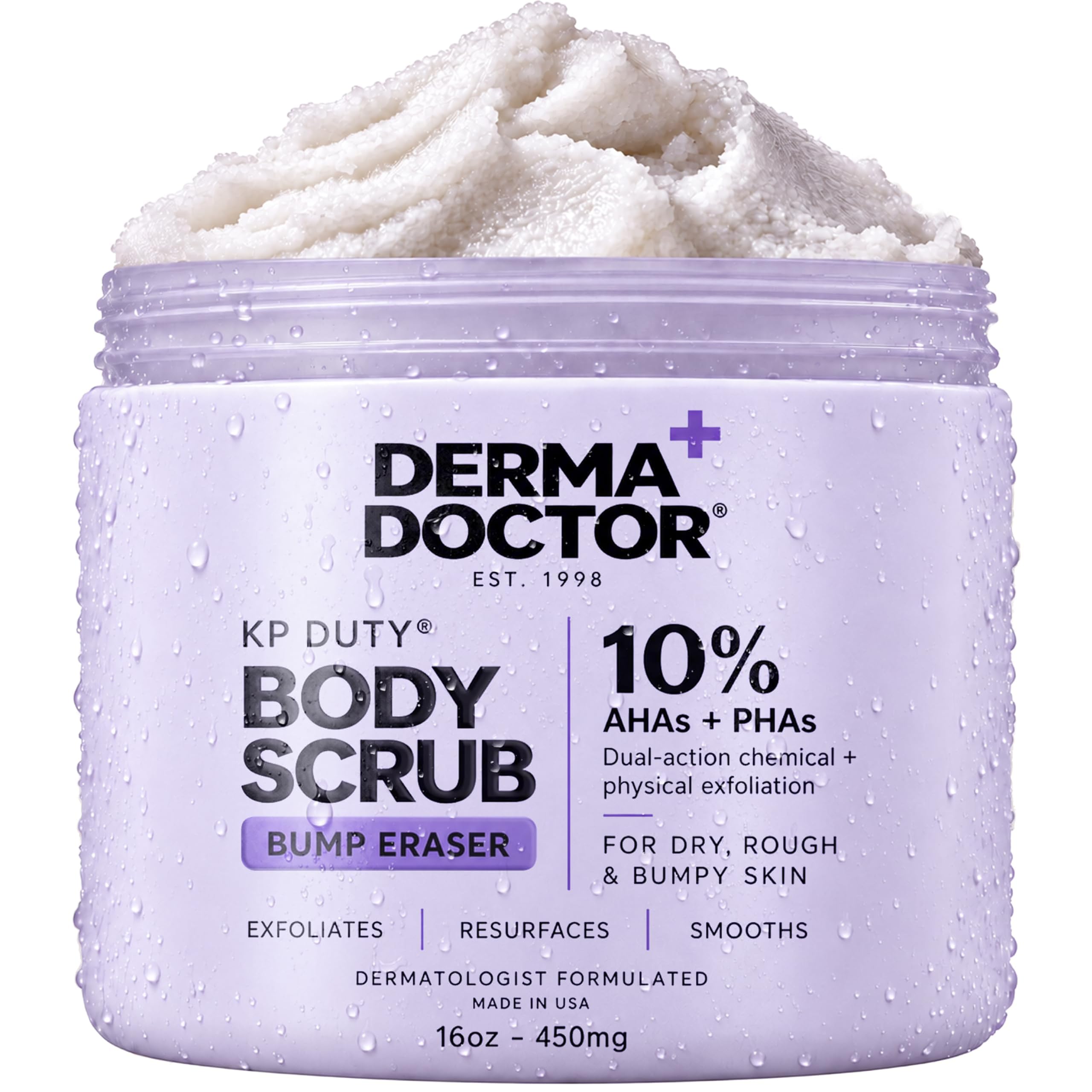 Amazon.com : DERMAdoctor KP Bump Eraser Body Scrub, 10% AHAs +