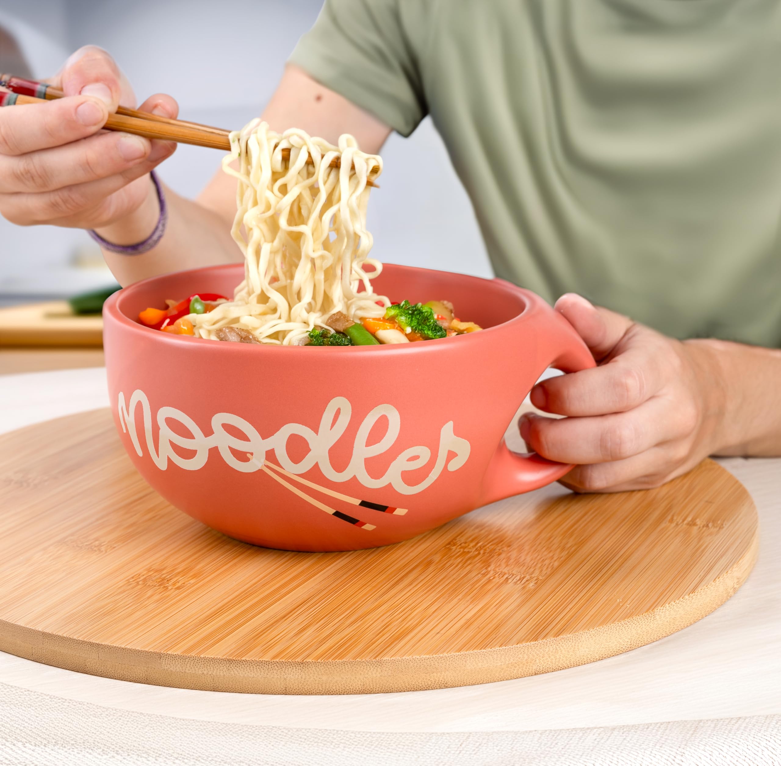 Fisura – Ciotola ramen Noodles. Ciotola giapponese originale per ramen. Scodella in ceramica 680 ml per noodles, Pho, Udon e Soba. 19,5 cm x 8,5 cm