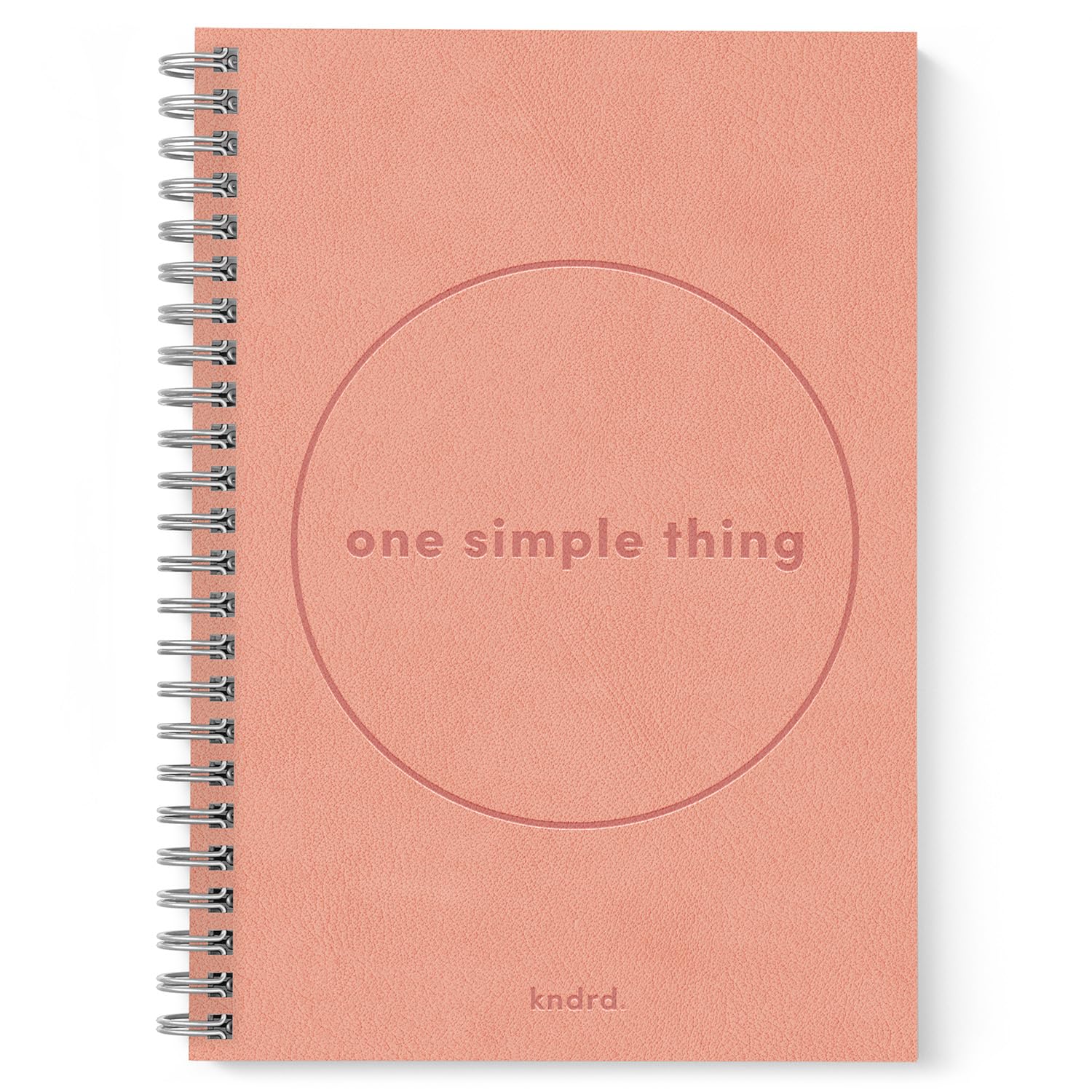 KNDRD One Simple Thing: A Wellness Journal for Women – Daily Self Care, Check-in, Gratitude & Wellness Prompts for Mental Health and Personal Growth. A5 wellness journal – 3 months. (Coral)