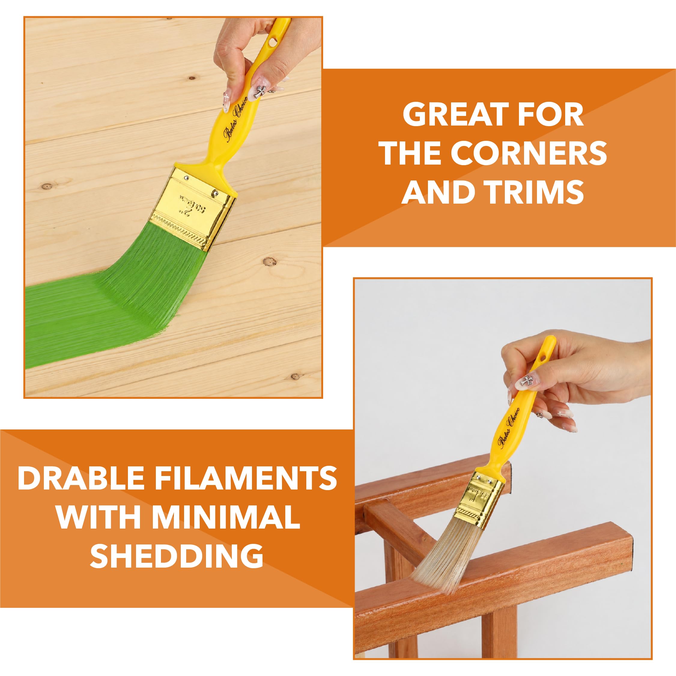 Bates Paint Brush Set - 4 Pack -4 Bates Paint Brush Set - 4 Pack -4