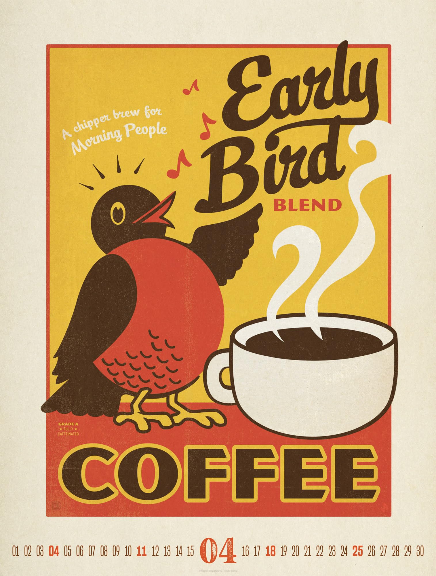 Coffee Time Kaffee-Plakate-Kalender 2027: Geschmackvoller Retro-Kalender im großen Hochformat (50x66 cm) | Illustrationen für Kaffee-Fans