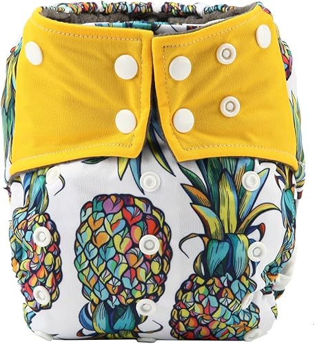 Miniatura 3 de 3 AIll in One Night AIO - Pañales de tela integrados en carbón de bambú, reutilizables, lavables, (paquete de flechas y piña)