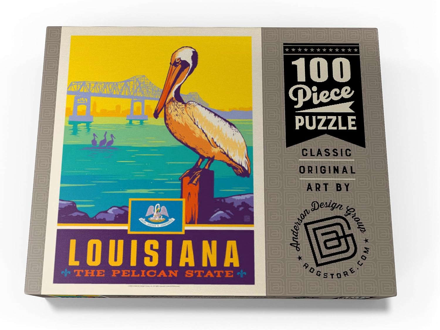 MyPuzzle Louisiana: The Pelican State - Premium 100 Piece Jigsaw Puzzle for Adults