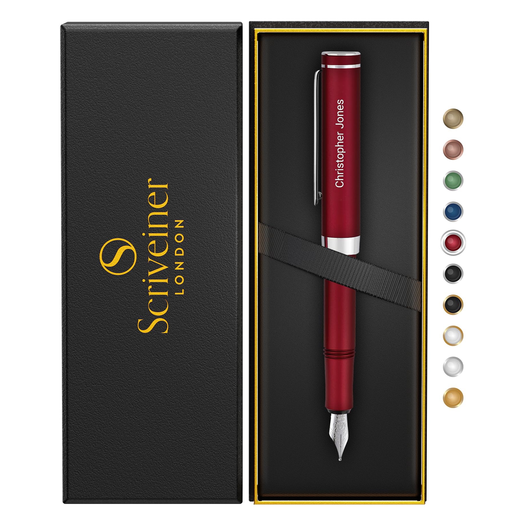 Scriveiner Personalized Luxury Edc Fountain Pen Medium Stunning