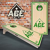 Vista 2 de CornholeAce ACE PRO Tablas de Cornhole profesionales, sin rebote, patas anchas triples, madera contrachapada de abedul báltico de 3/4 pulgadas