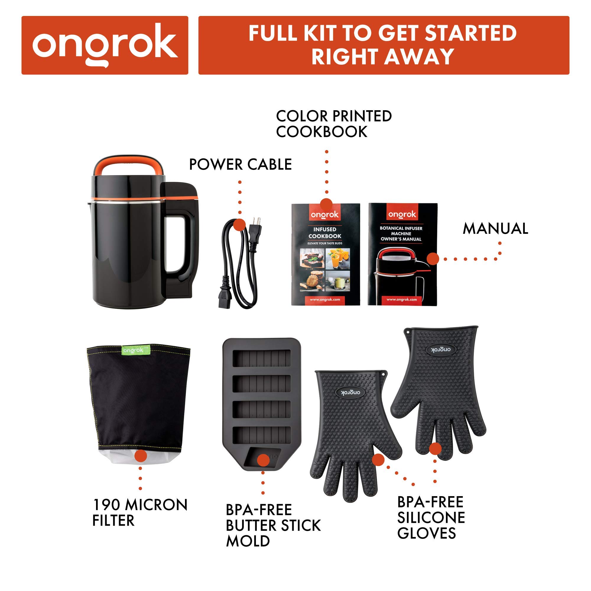 ONGROK Infusor de Mantequilla Pequeño (Versión del Reino Unido), Máquina Extractora Botánica para Hacer Mantequilla de Hierbas