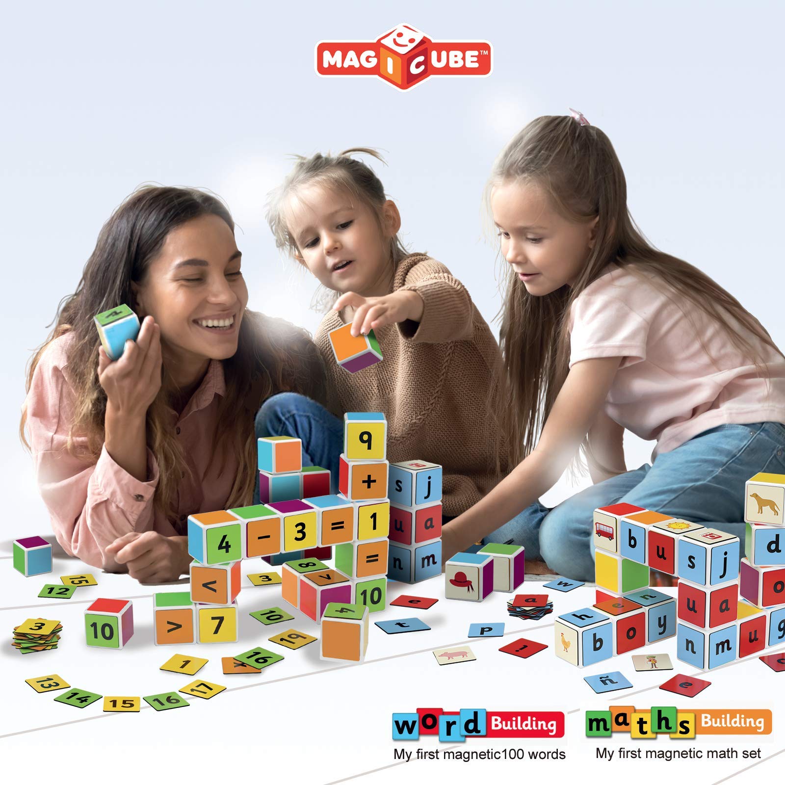Geomag Magicube Maths Building – 16 magnesów do konstrukcji + 45 klipsów