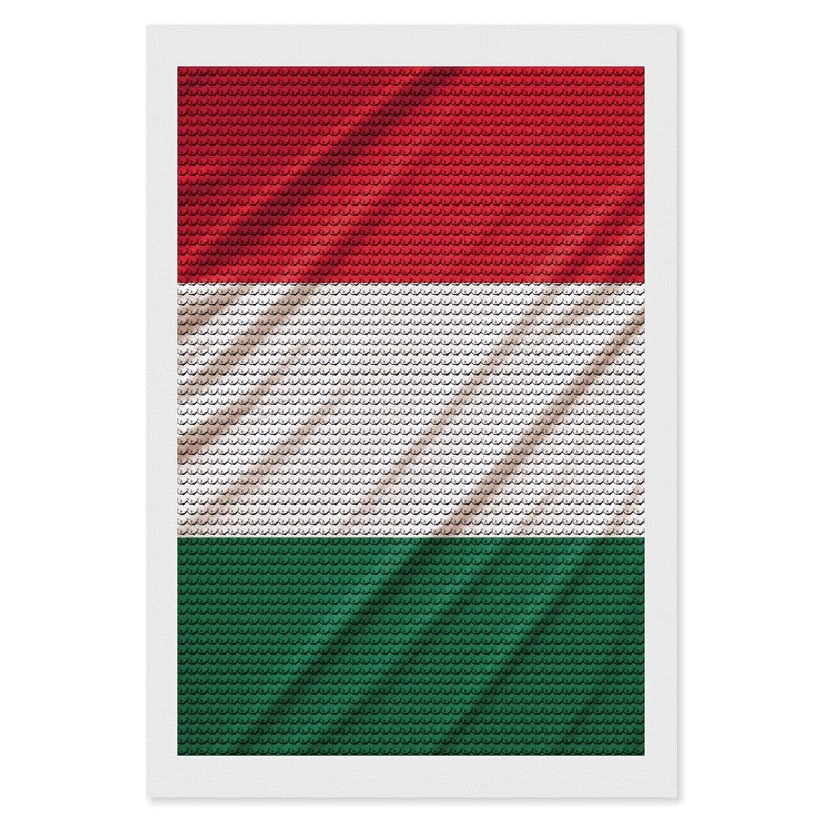 FekiLoot Italy Flag Diamond Art Kits for Adults Diamond Painting Kits for Beginners DIY Diamond Art Kits Round Full Drill Diamond Dot Gem Painting for Home Wall Decor Gift 8"x12"