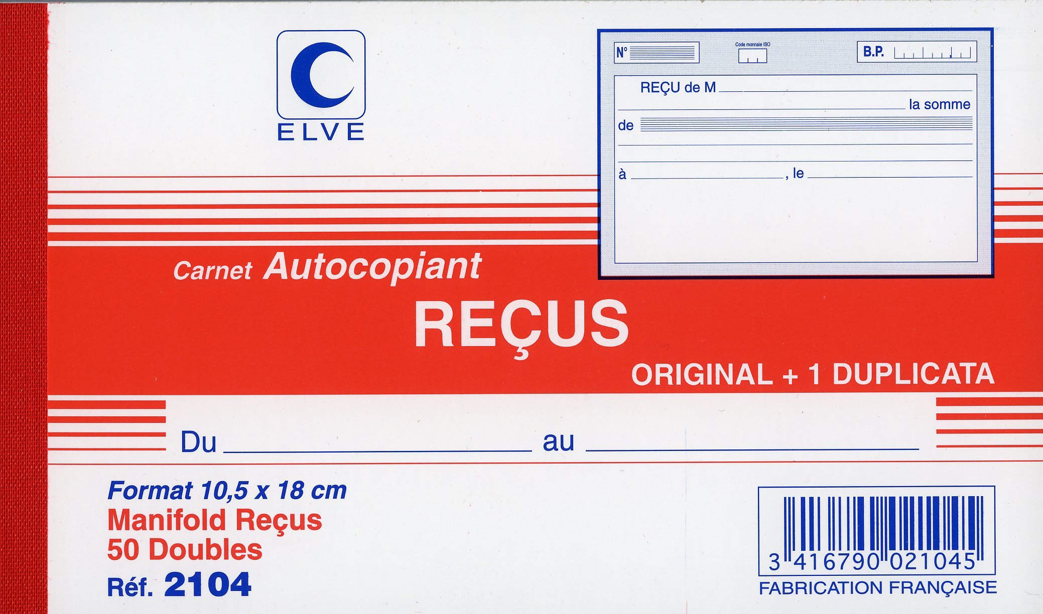 ELVE Lot De 5 Manifolds Reçus Sans TVA 105x180 50/2+0 NCR