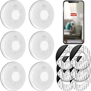 SAVS CS11W Kombinierter Rauch und CO Melder WLAN 6er-Pack – 10 Jahre Batterie – Rauchmelder und Kohlenmonoxid Melder - Smart WiFi kompatibel mit Tuya App – Montage ohne Bohren