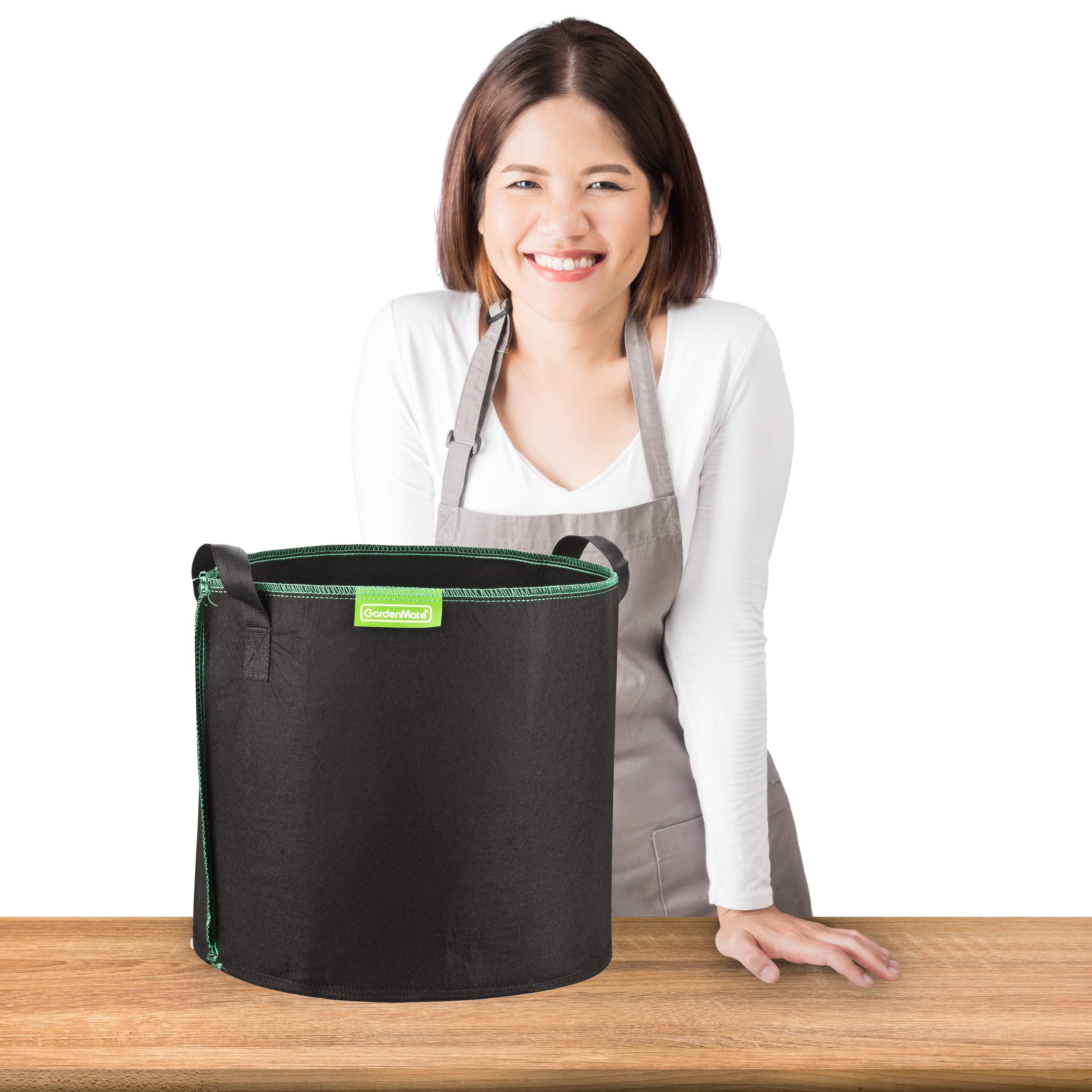 GardenMate 10x 30L Bolsas de Tela no Tejida para Plantas - Altura 30,5 cm Ø 35,6 cm - GREENLINE - 3