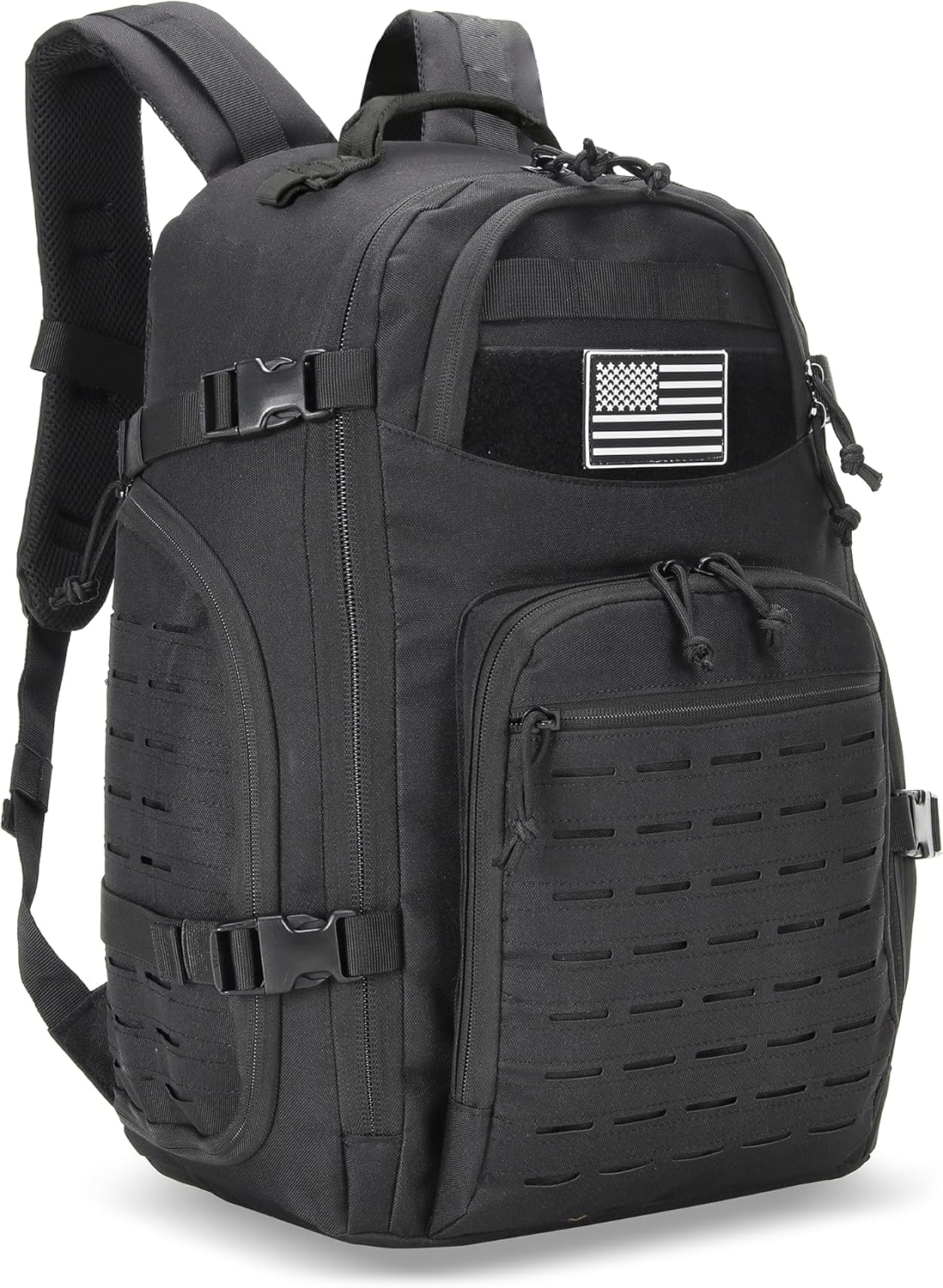 35L Tactical Backpack for Men Heavy Duty Military Backpack 3 Day Assault Pack Molle Backpack Hiking Rucksack (Black1)