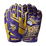 Wilson NFL Stretch Fit Football Gloves - Adult, Minnesota Vikings