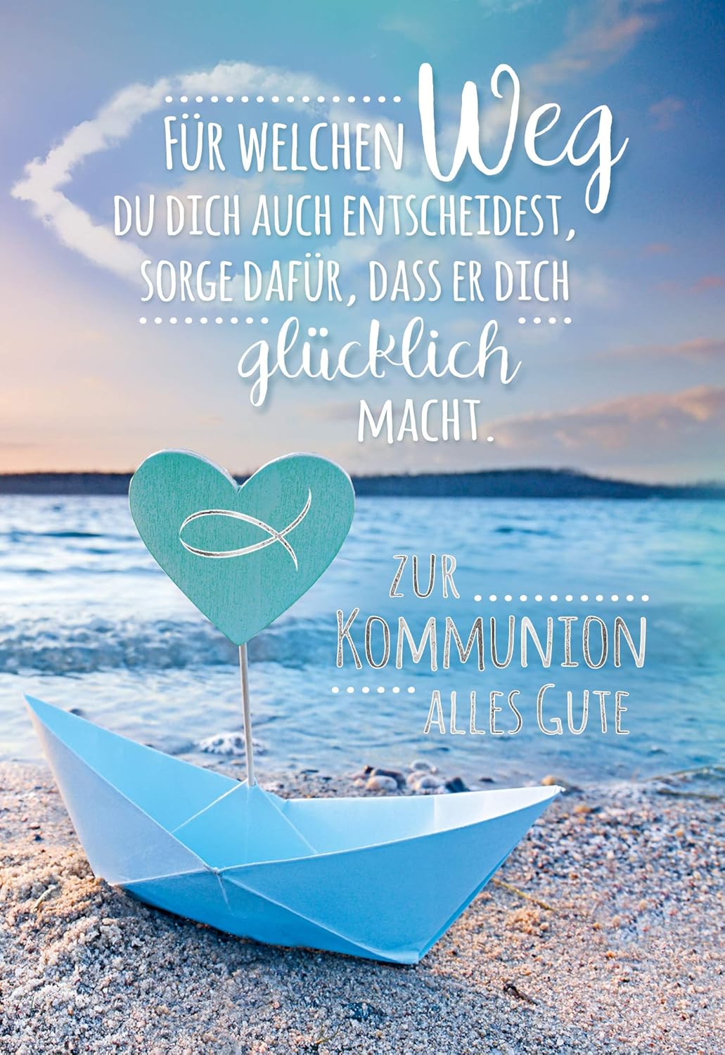 Kommunionswünsche Karte von KE - Kommunion Karte - Glückwunschkarte Kommunionswünsche Karte von KE - Kommunion Karte - Glückwunschkarte