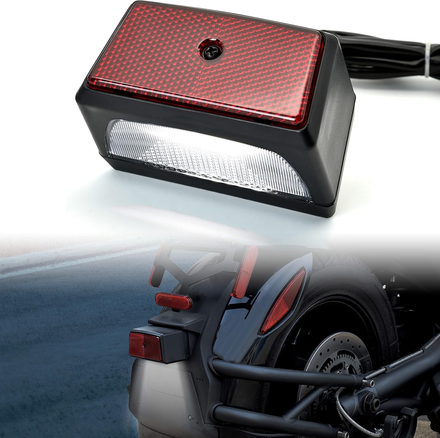 SAUTVS LED License Plate Light for Can-Am Spyder, LED License Plate Light Kit for Can Am Spyder F3 All Models Accessories (1PCS, Replace #710003348)